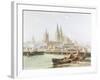 Cologne Cathedral on the Rhine-Vincent H. Gormer-Framed Giclee Print