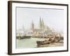 Cologne Cathedral on the Rhine-Vincent H. Gormer-Framed Giclee Print