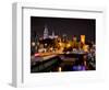 Cologne Cathedral, Rheinuferstrasse, Illuminated, in the Evening-Marc Gilsdorf-Framed Photographic Print