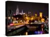Cologne Cathedral, Rheinuferstrasse, Illuminated, in the Evening-Marc Gilsdorf-Stretched Canvas