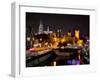 Cologne Cathedral, Rheinuferstrasse, Illuminated, in the Evening-Marc Gilsdorf-Framed Photographic Print