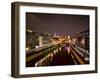 Cologne Cathedral, Rheinuferstrasse, Illuminated, in the Evening-Marc Gilsdorf-Framed Photographic Print