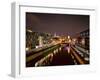 Cologne Cathedral, Rheinuferstrasse, Illuminated, in the Evening-Marc Gilsdorf-Framed Photographic Print