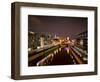 Cologne Cathedral, Rheinuferstrasse, Illuminated, in the Evening-Marc Gilsdorf-Framed Photographic Print