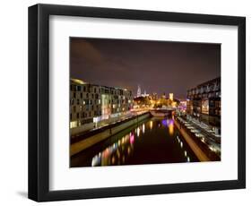 Cologne Cathedral, Rheinuferstrasse, Illuminated, in the Evening-Marc Gilsdorf-Framed Photographic Print