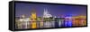 Cologne, Germany Panorama over the Rhine River.-SeanPavonePhoto-Framed Stretched Canvas