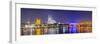 Cologne, Germany Panorama over the Rhine River.-SeanPavonePhoto-Framed Photographic Print