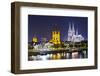 Cologne, Germany Skyline on the Rhine River.-SeanPavonePhoto-Framed Photographic Print