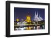 Cologne, Germany Skyline on the Rhine River.-SeanPavonePhoto-Framed Photographic Print