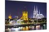 Cologne, Germany Skyline on the Rhine River.-SeanPavonePhoto-Mounted Photographic Print