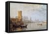 Cologne on the Rhine-J. M. W. Turner-Framed Stretched Canvas