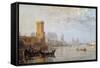 Cologne on the Rhine-J. M. W. Turner-Framed Stretched Canvas