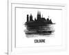 Cologne Skyline Brush Stroke - Black II-NaxArt-Framed Art Print