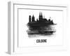 Cologne Skyline Brush Stroke - Black II-NaxArt-Framed Art Print