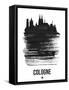 Cologne Skyline Brush Stroke - Black-NaxArt-Framed Stretched Canvas