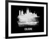 Cologne Skyline Brush Stroke - White-NaxArt-Framed Art Print