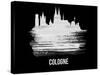 Cologne Skyline Brush Stroke - White-NaxArt-Stretched Canvas