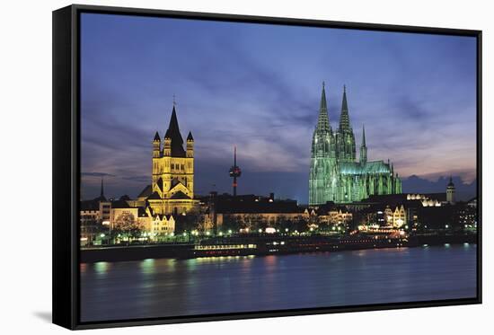 Cologne Skyline, Germany-Gavin Hellier-Framed Stretched Canvas