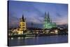 Cologne Skyline, Germany-Gavin Hellier-Stretched Canvas