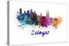 Cologne Skyline in Watercolor-paulrommer-Stretched Canvas
