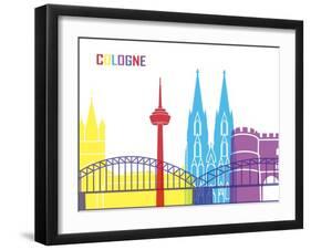 Cologne Skyline Pop-paulrommer-Framed Art Print