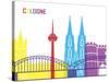 Cologne Skyline Pop-paulrommer-Stretched Canvas