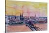 Cologne Skyline with Deutz Bridge and Rhine II-Markus Bleichner-Stretched Canvas