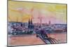 Cologne Skyline with Deutz Bridge and Rhine II-Markus Bleichner-Mounted Art Print