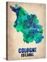 Cologne Watercolor Poster-NaxArt-Stretched Canvas