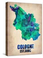 Cologne Watercolor Poster-NaxArt-Stretched Canvas