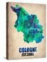 Cologne Watercolor Poster-NaxArt-Stretched Canvas