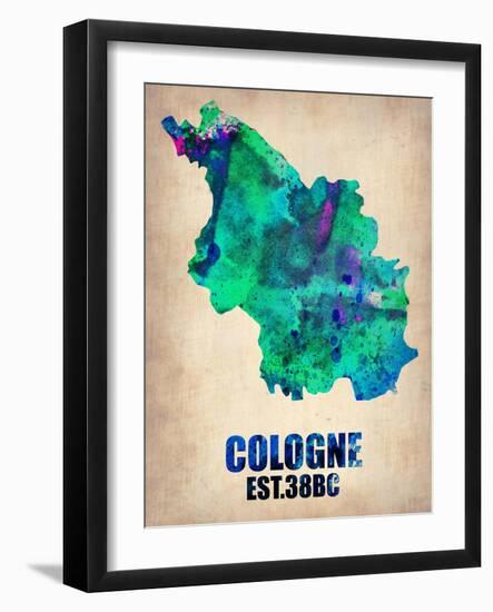 Cologne Watercolor Poster-NaxArt-Framed Art Print