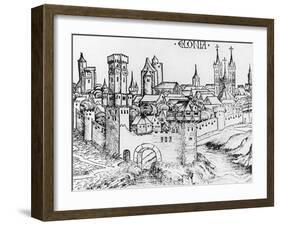 Cologne, Woodcut, Germany, 15th Century-null-Framed Giclee Print