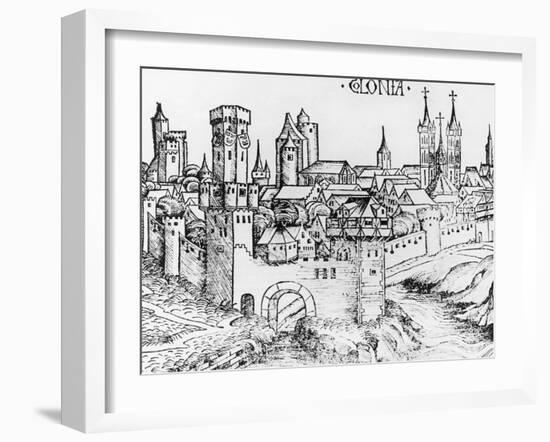 Cologne, Woodcut, Germany, 15th Century-null-Framed Giclee Print