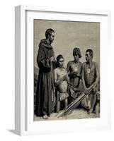 Colombia. Augustinian Recollect Friar Converting Guahibos Indians., 1887-null-Framed Giclee Print