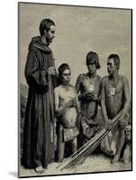 Colombia. Augustinian Recollect Friar Converting Guahibos Indians., 1887-null-Mounted Giclee Print