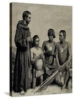 Colombia. Augustinian Recollect Friar Converting Guahibos Indians., 1887-null-Stretched Canvas