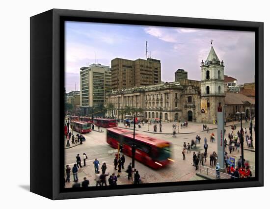 Colombia, Bogota, 16th Century Iglesia De San Francisco, Avendia Jimenez and Carrera Septima-John Coletti-Framed Stretched Canvas