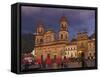 Colombia, Bogota, Plaza De Bolivar, Neoclassical Cathedral Primada De Colombia at Christmas-Jane Sweeney-Framed Stretched Canvas