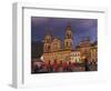 Colombia, Bogota, Plaza De Bolivar, Neoclassical Cathedral Primada De Colombia at Christmas-Jane Sweeney-Framed Photographic Print