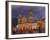 Colombia, Bogota, Plaza De Bolivar, Neoclassical Cathedral Primada De Colombia at Christmas-Jane Sweeney-Framed Photographic Print