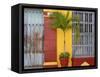 Colombia, Bolivar, Cartagena De Indias, Old Walled City, Windows of Colonial House-Jane Sweeney-Framed Stretched Canvas