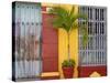 Colombia, Bolivar, Cartagena De Indias, Old Walled City, Windows of Colonial House-Jane Sweeney-Stretched Canvas