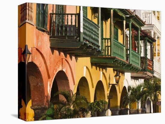 Colombia, Bolivar, Cartagena De Indias, Plaza De La Coches, Plaza De Esclavo, Portal De Les Dulces-Jane Sweeney-Stretched Canvas