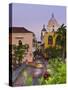 Colombia, Bolivar, Cartagena De Indias, Plaza Santa Teresa, Horse Cart and San Pedro Claver Church-Jane Sweeney-Stretched Canvas