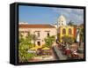 Colombia, Bolivar, Cartagena De Indias, Plaza Santa Teresa, Horse Carts-Jane Sweeney-Framed Stretched Canvas