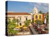 Colombia, Bolivar, Cartagena De Indias, Plaza Santa Teresa, Horse Carts-Jane Sweeney-Stretched Canvas