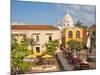 Colombia, Bolivar, Cartagena De Indias, Plaza Santa Teresa, Horse Carts-Jane Sweeney-Mounted Photographic Print