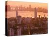 Colombia, Bolivar, Cartagena De Indias, View of Cartagena Skyline at Sunset-Jane Sweeney-Stretched Canvas