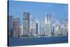 Colombia, Cartagena. Modern Boca Grande area city skyline view from Cartagena Bay.-Cindy Miller Hopkins-Stretched Canvas